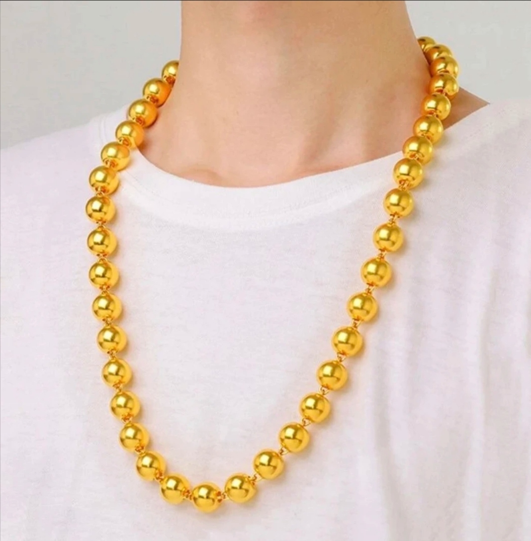 合金项链 金色情侣（圆珠项链首饰链子饰品）三款可选轻奢时尚潮流