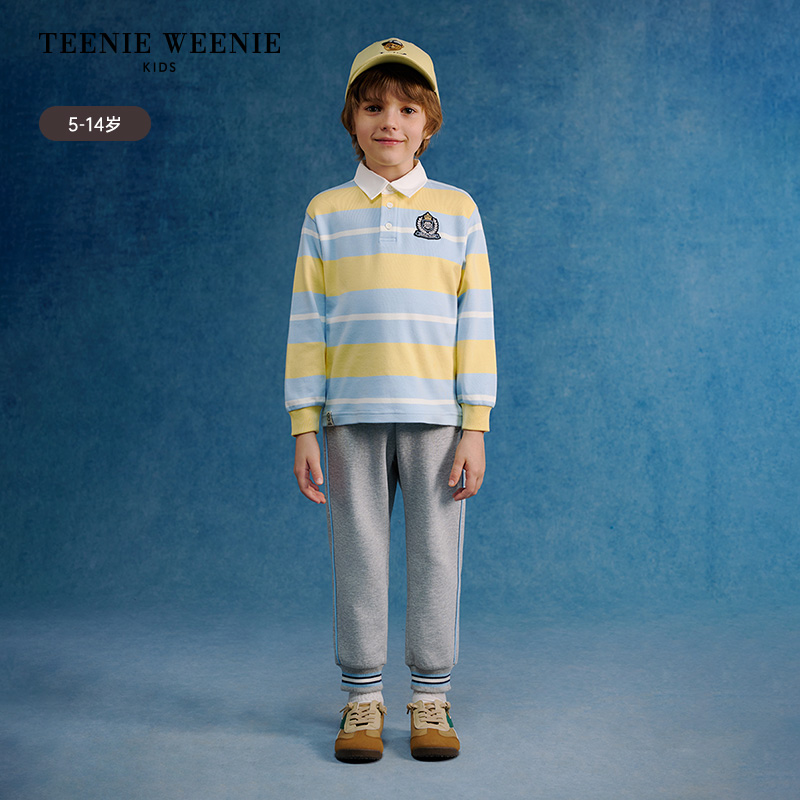 TeenieWeenie Kids小熊童装25年翻领长袖纯棉衫打底衫TKHA251201B
