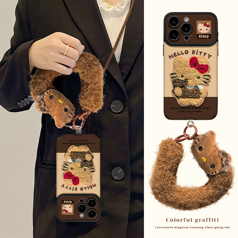 斜跨kt贴件适用苹果17华为VIVO/OPPO小米iPhone16视窗贴皮手机壳