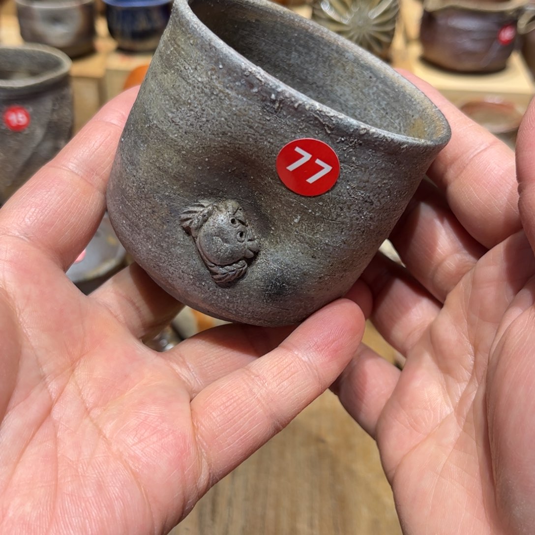 陶古备前茶勺茶宠茶杯