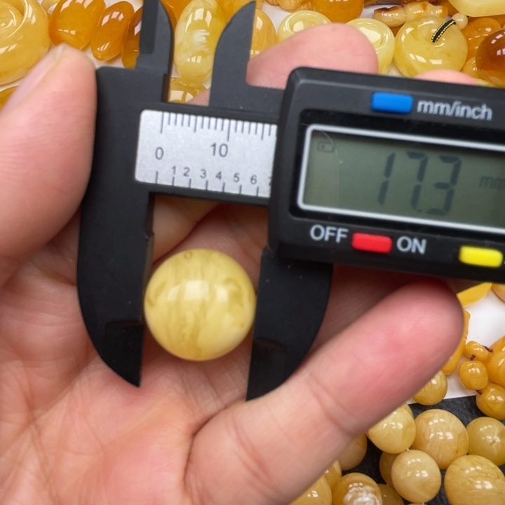 裸石蜜蜡未镶嵌蜜蜡植物圆珠