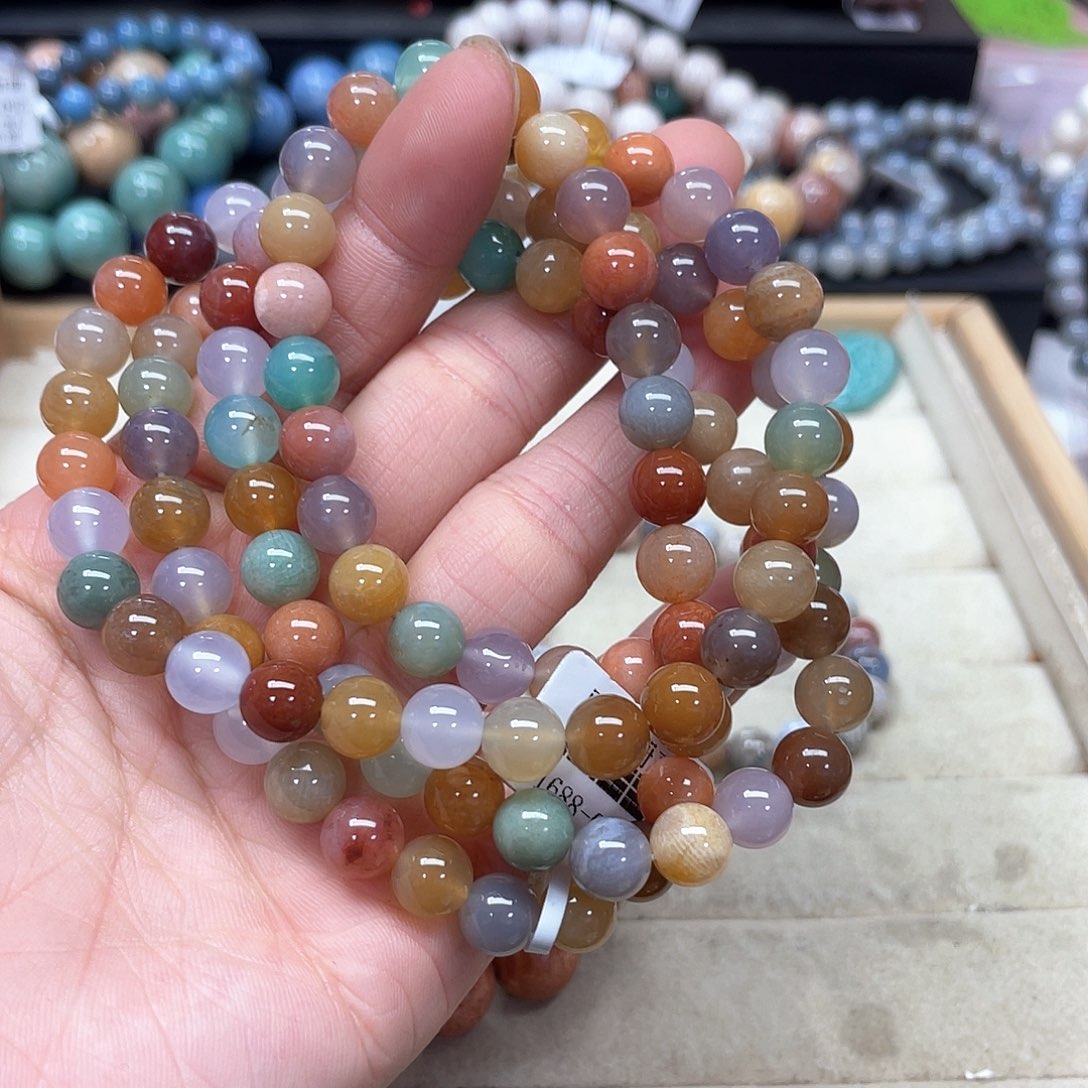 硅化珊瑚（珊瑚玉）手链未镶嵌宁*酱023