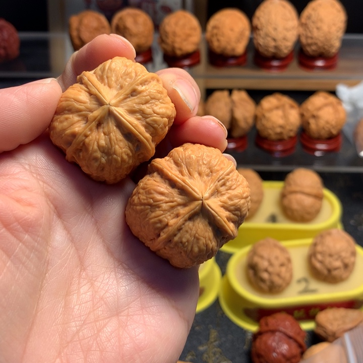 吊坠文玩核桃七星四棱39尺寸