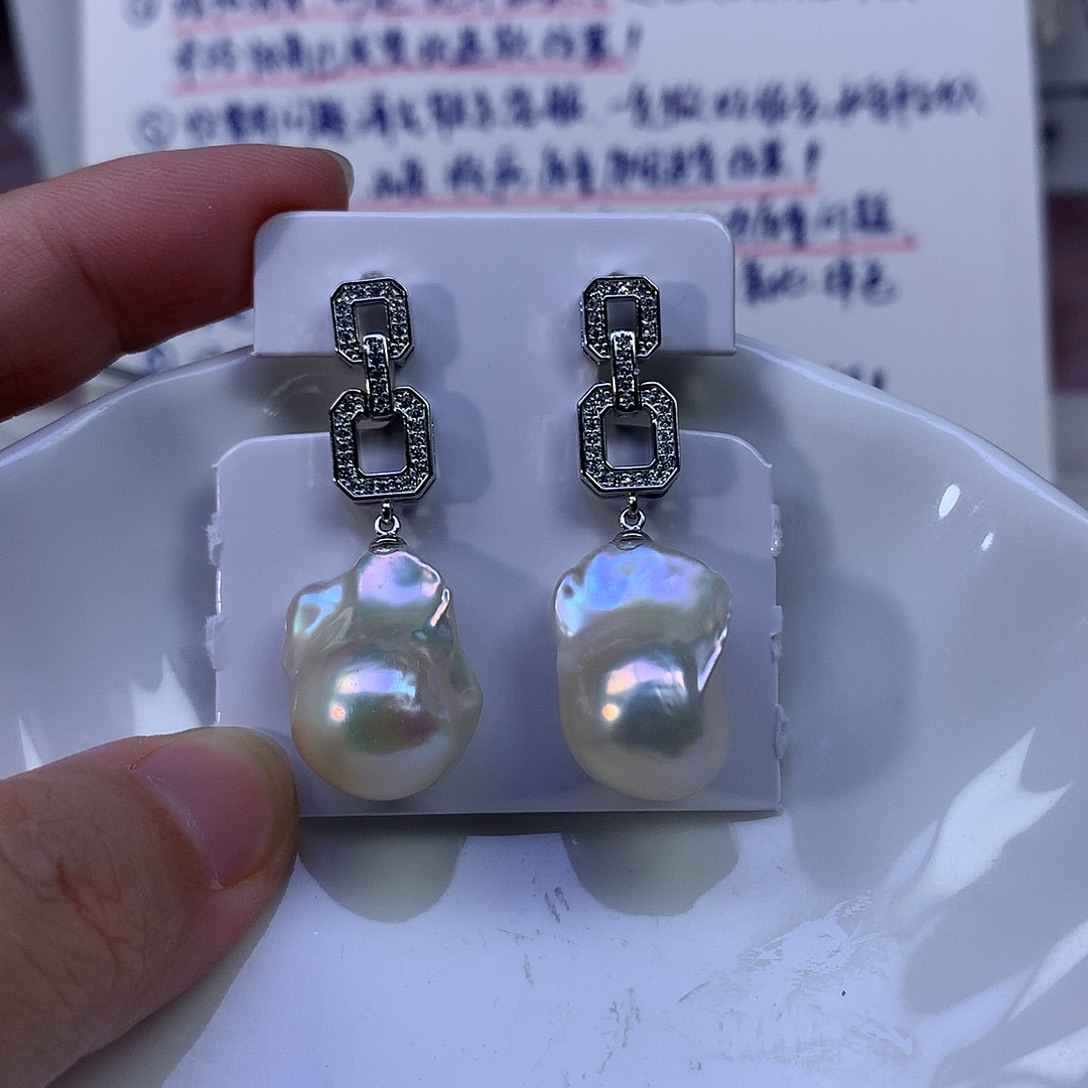 合金淡水珍珠耳饰特价4689