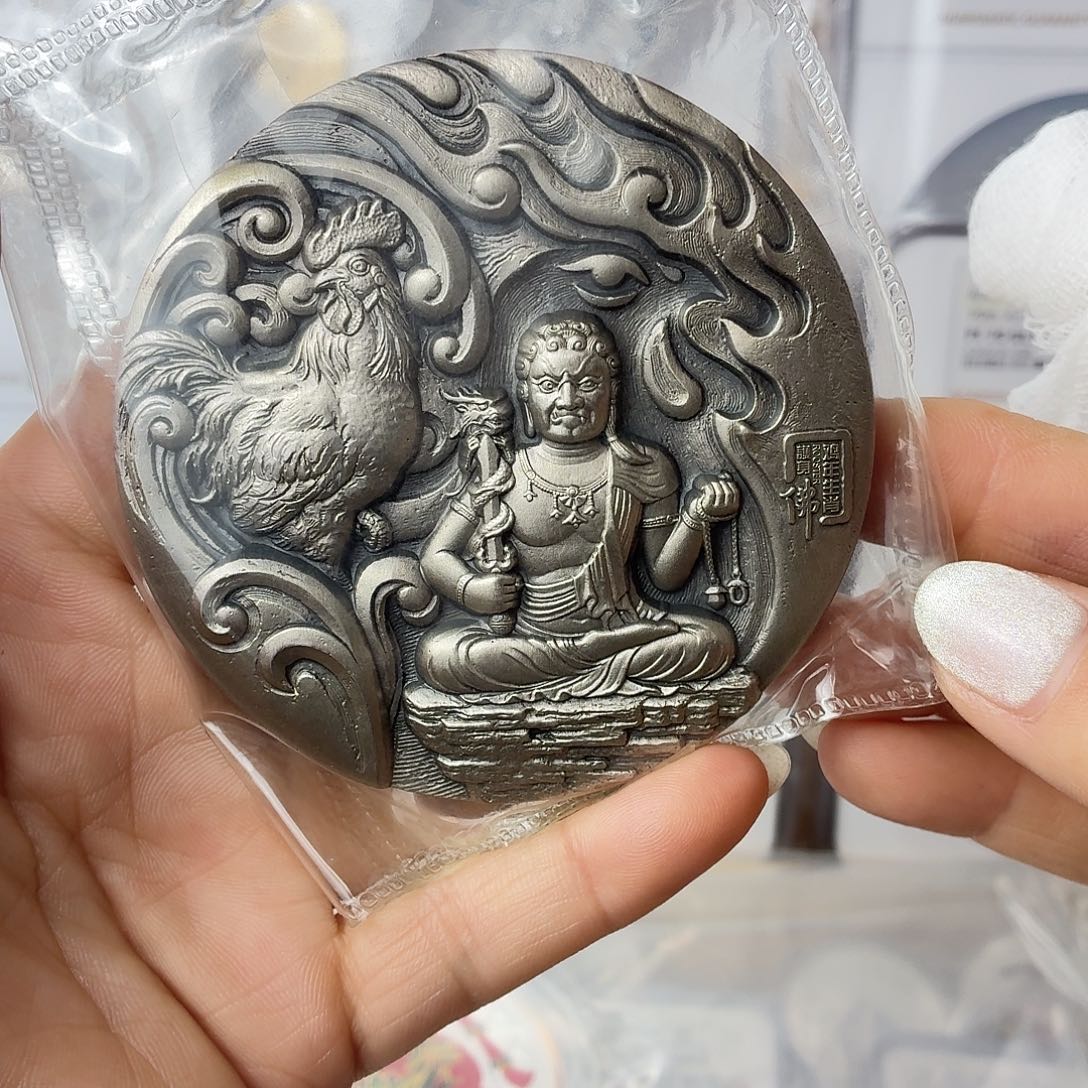 纯银2017年鸡大银章380克