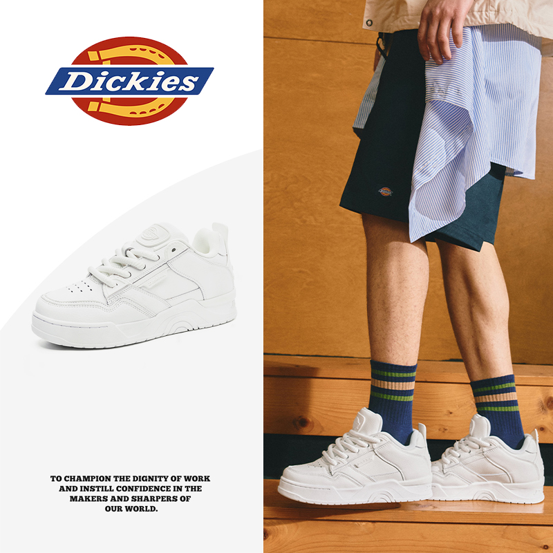 Dickies板鞋小白鞋男2025男士秋季时尚透气休闲百搭厚底秋季男鞋