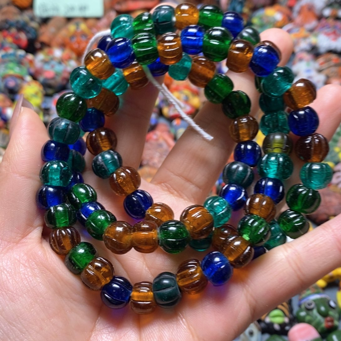 琉璃颈饰印度尼西亚瓜珠链子