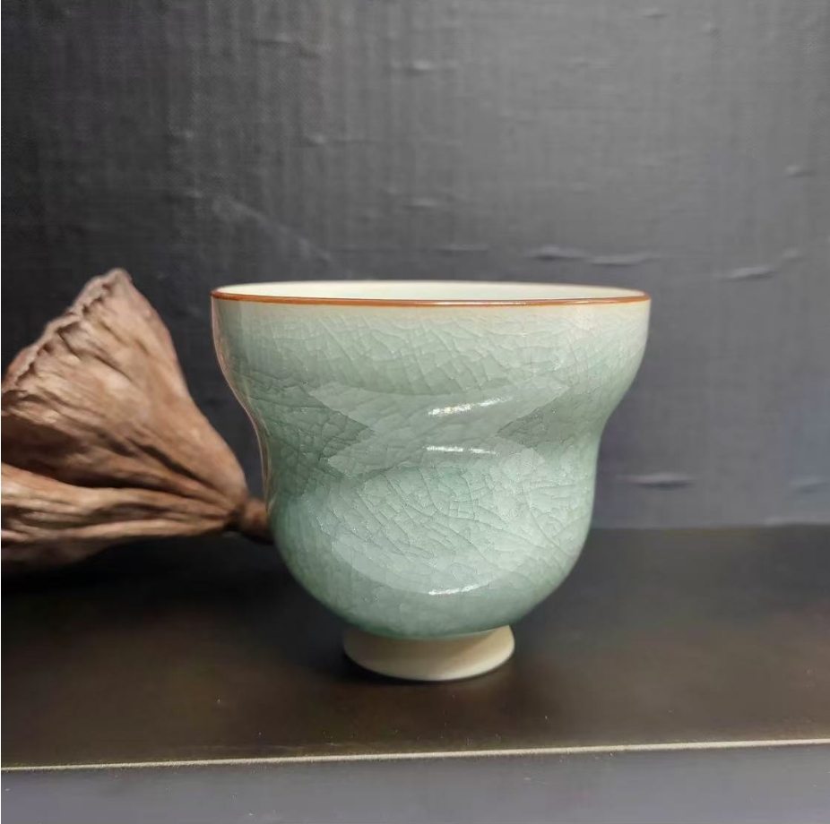 冰片粉色主人杯家用酒杯耐高温喝水茶杯茶具