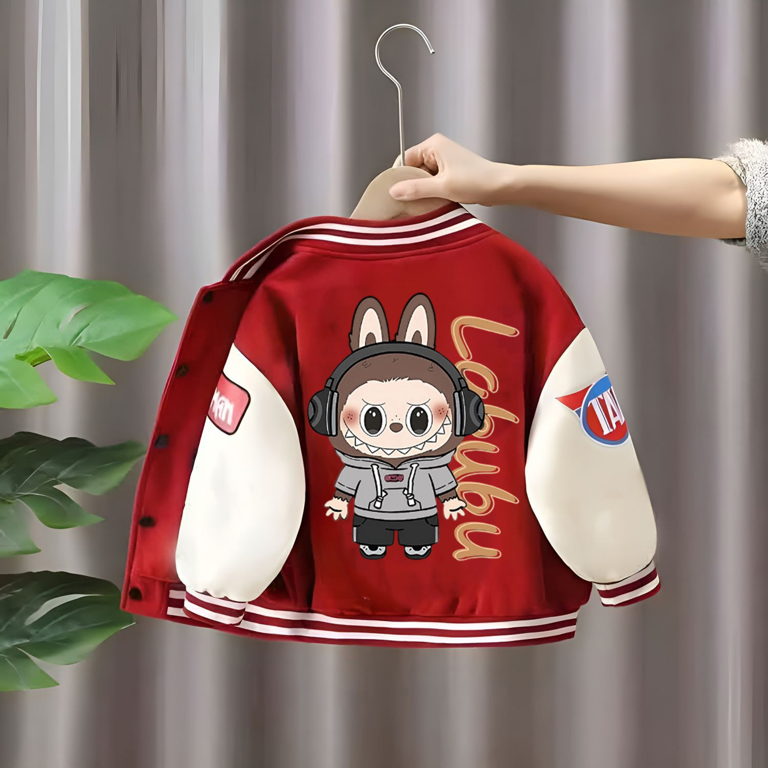 拉布布冬季衣服2025加绒儿童棒球男孩男童外套男童外套秋冬款