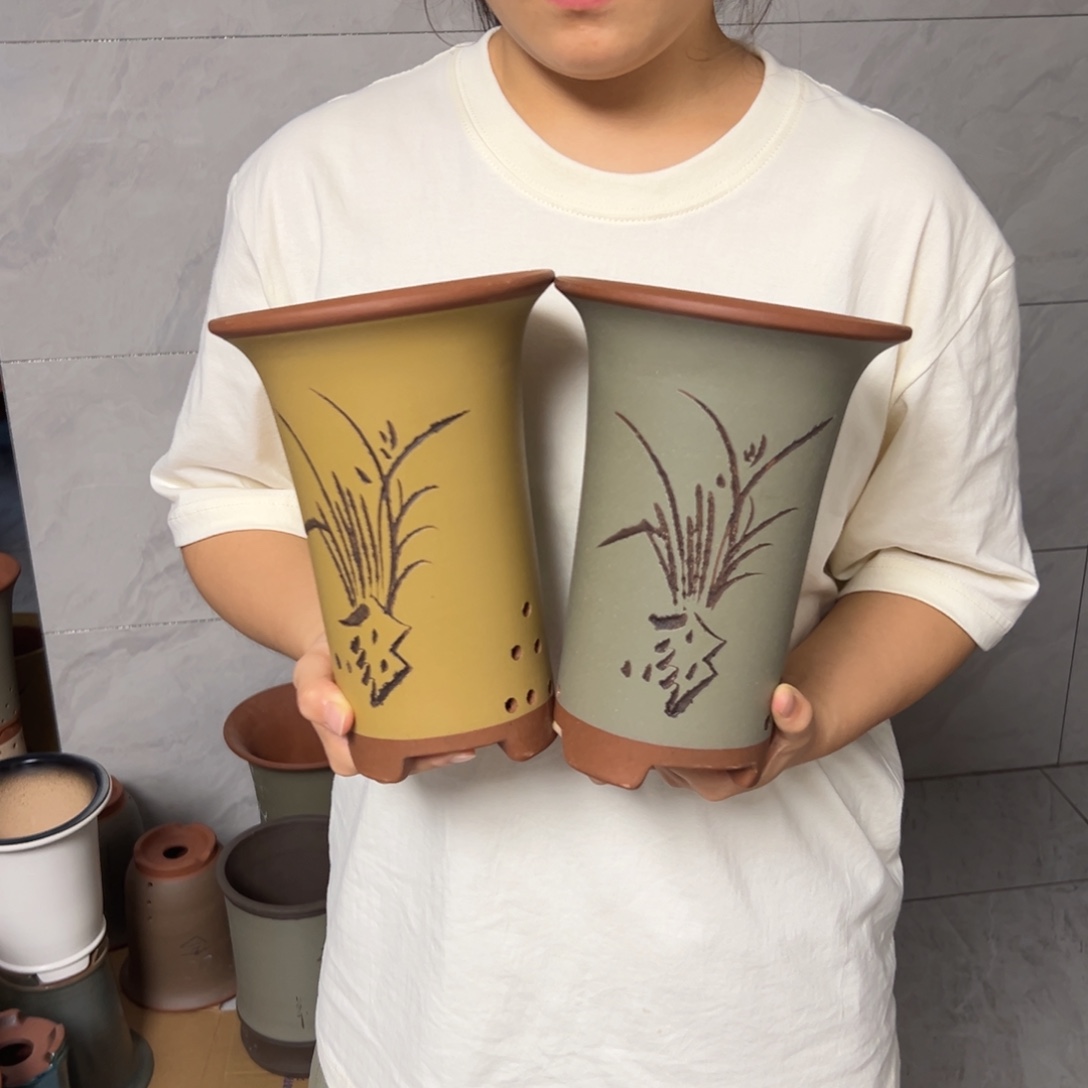 宜兴川阁紫砂花盆