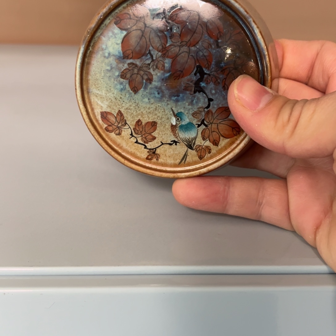 杯柴烧手工手绘陶瓷