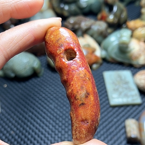 白玉菩提吊坠摆件