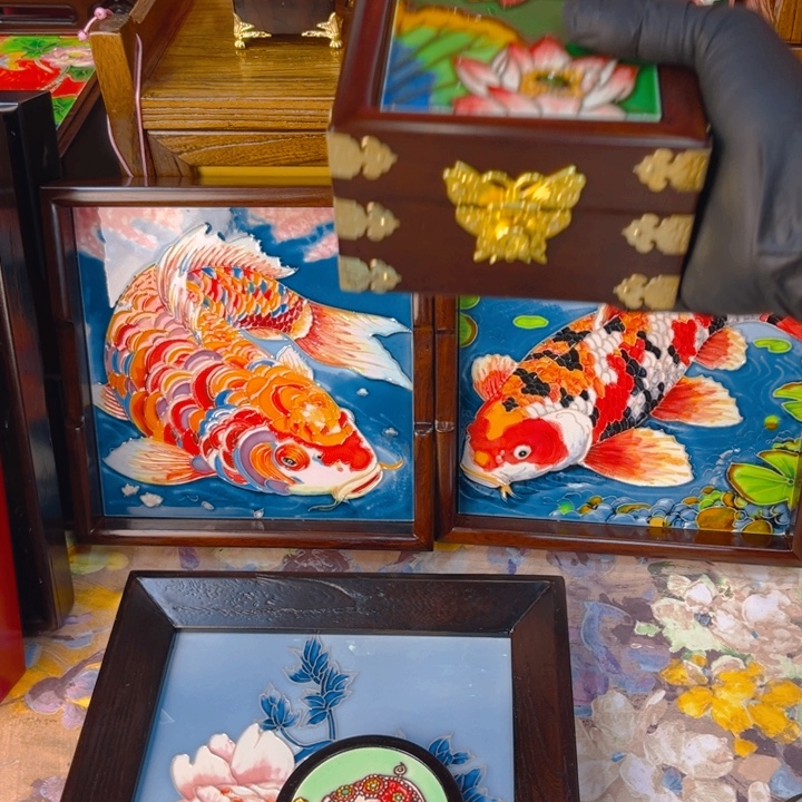 木瓷板画艺术作品