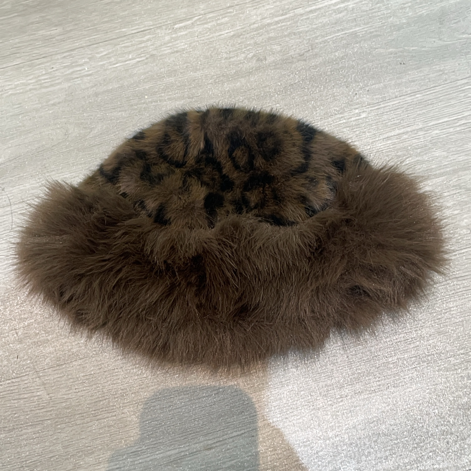 秋冬毛绒豹纹时尚洋气渔夫帽-果梓120