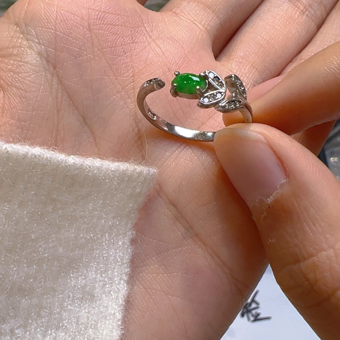 翡翠银S925镶嵌吊坠(不含链)