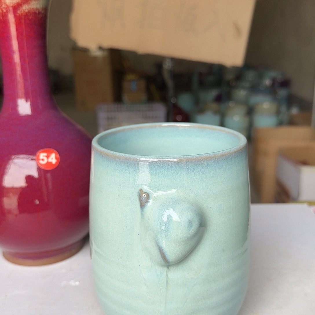 陶摆件郑家钧窑摆件微瑕