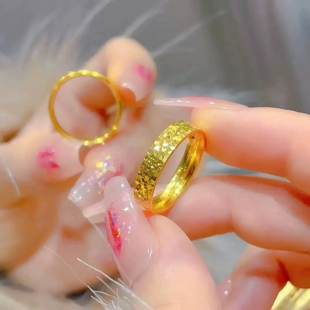 铜合金戒指 碎碎冰戒指开口可调节爆闪素圈时尚百搭