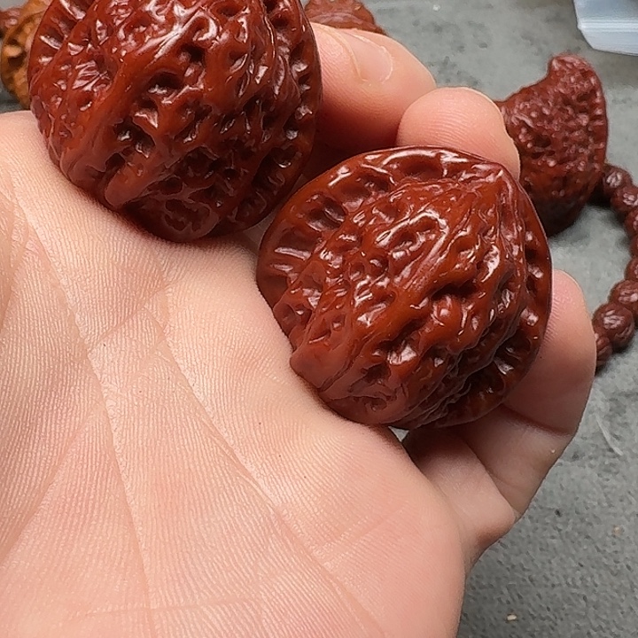 今***呢吊坠文玩核桃白狮子033