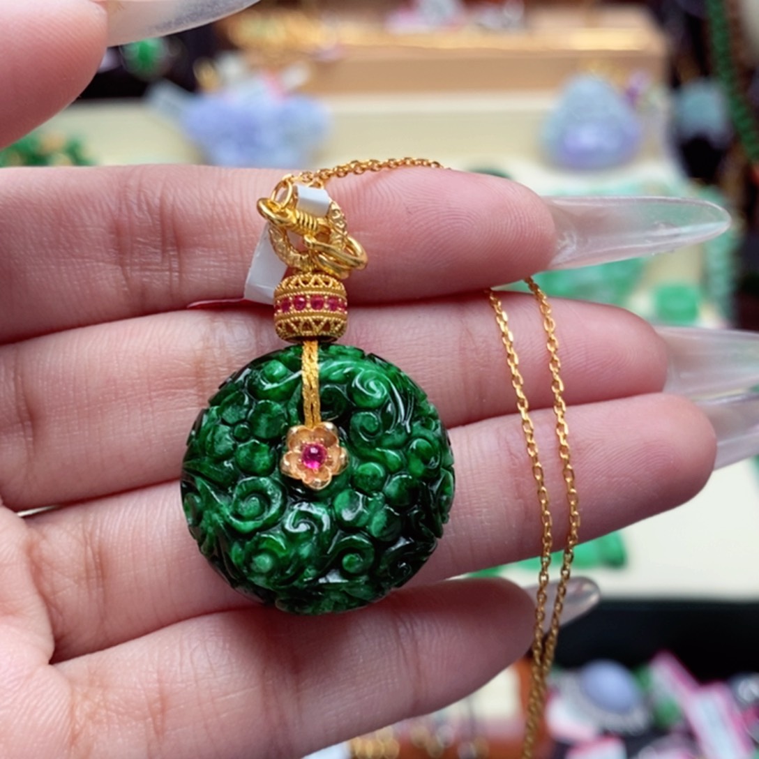 颈饰未镶嵌翡翠森*翡翠吊坠