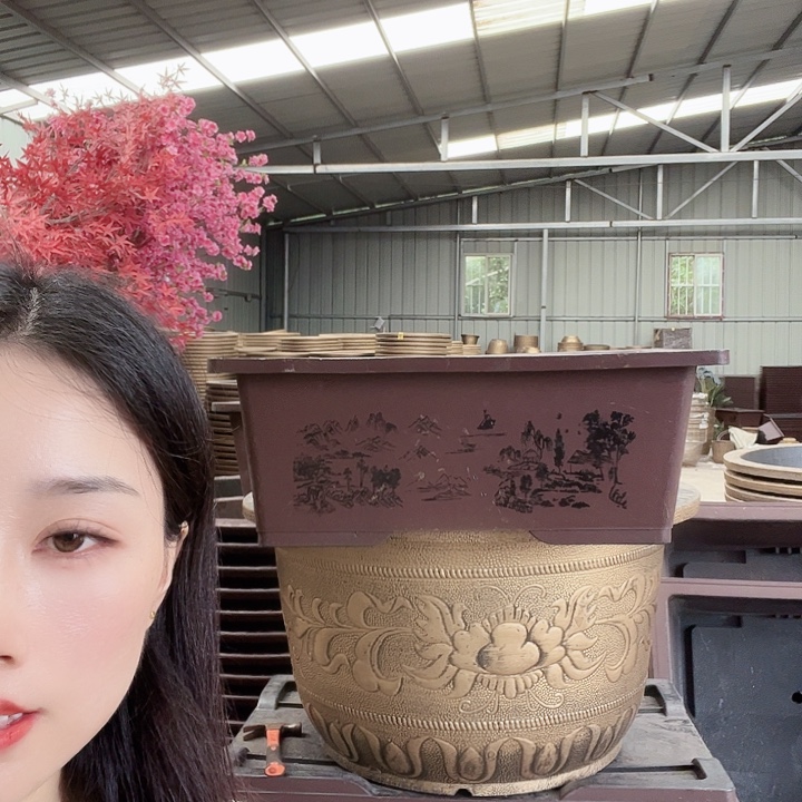 圆形83花盆2个有孔