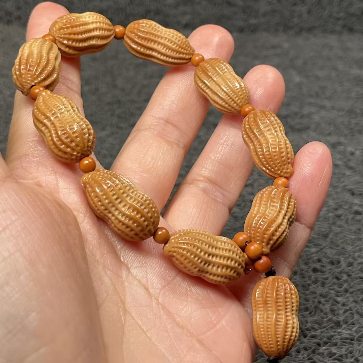 橄榄核雕刻花生小花生一生富贵好事发生单粒手串