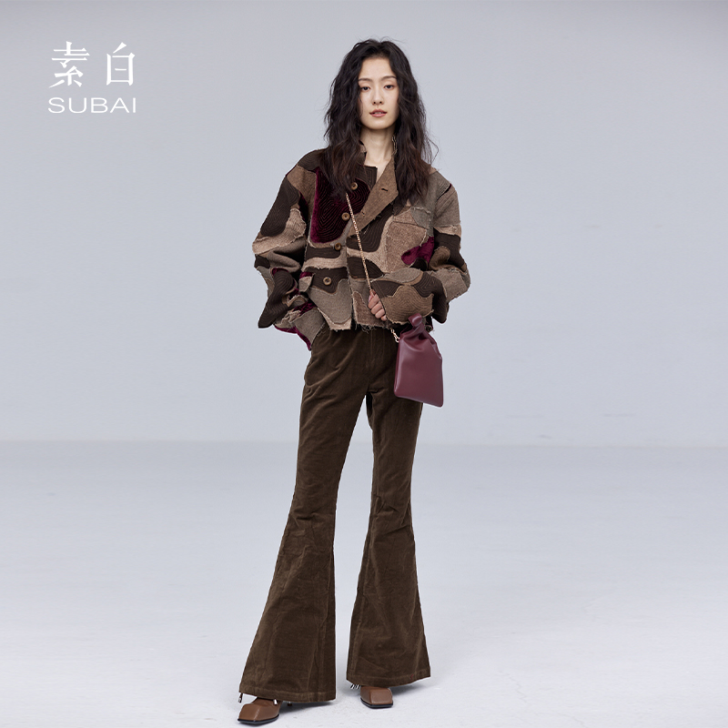 素白马乖秀场同款夹克802826