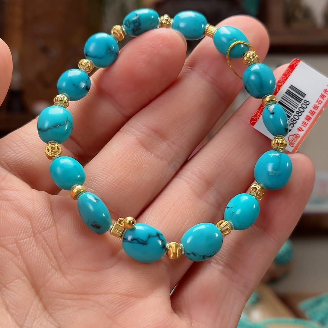 18K金镶嵌绿松石珠宝奇石