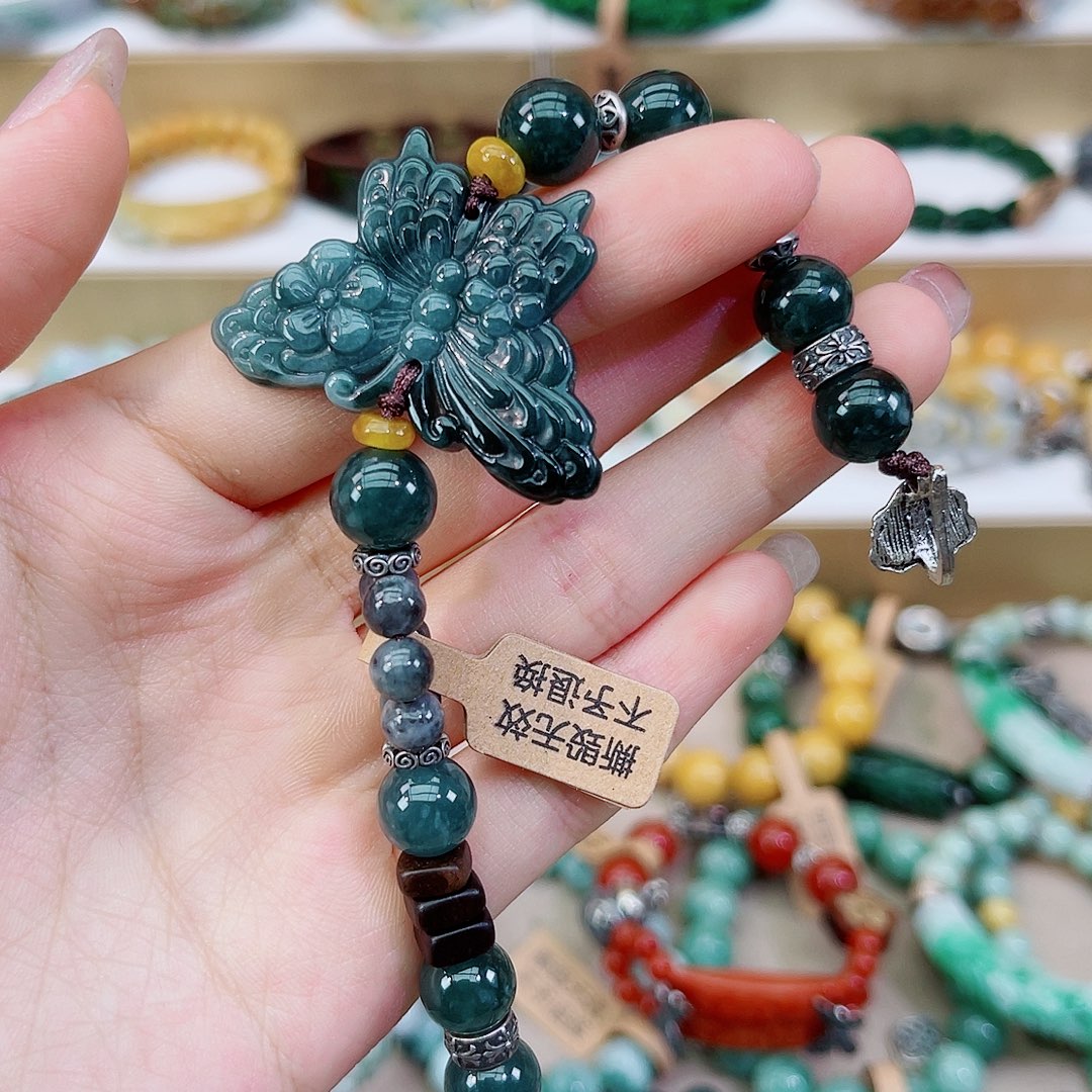 忘***草未镶嵌手链翡翠手链
