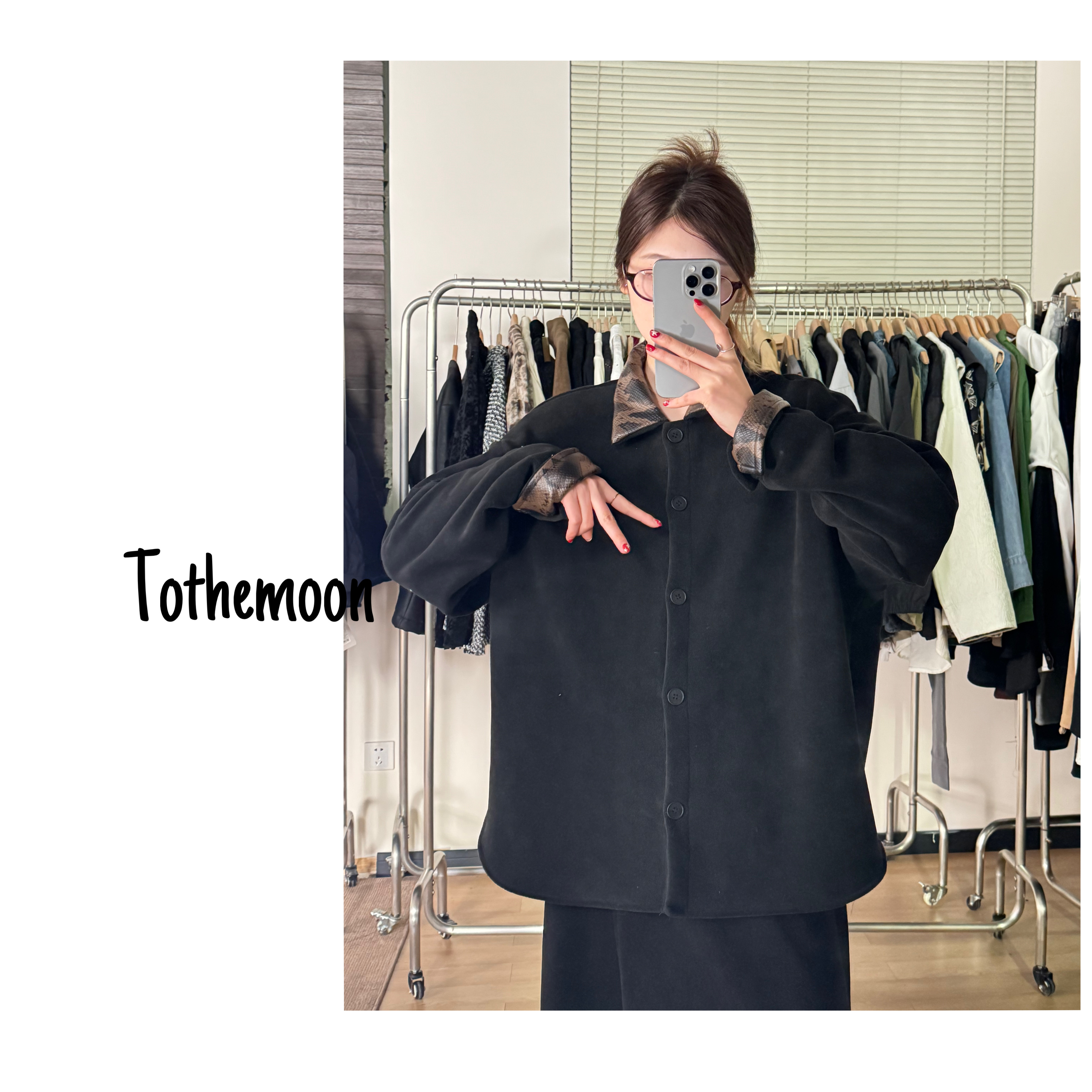 Zoe 原创【曼巴】蛇年限定蛇纹外套拼接加厚休闲长袖宽松潮流衬衫