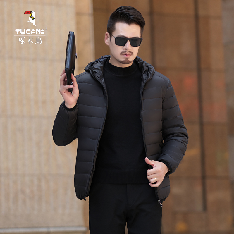 TUCANO/啄木鸟新款男士轻便羽绒服连帽轻薄秋羽绒男装保暖外套