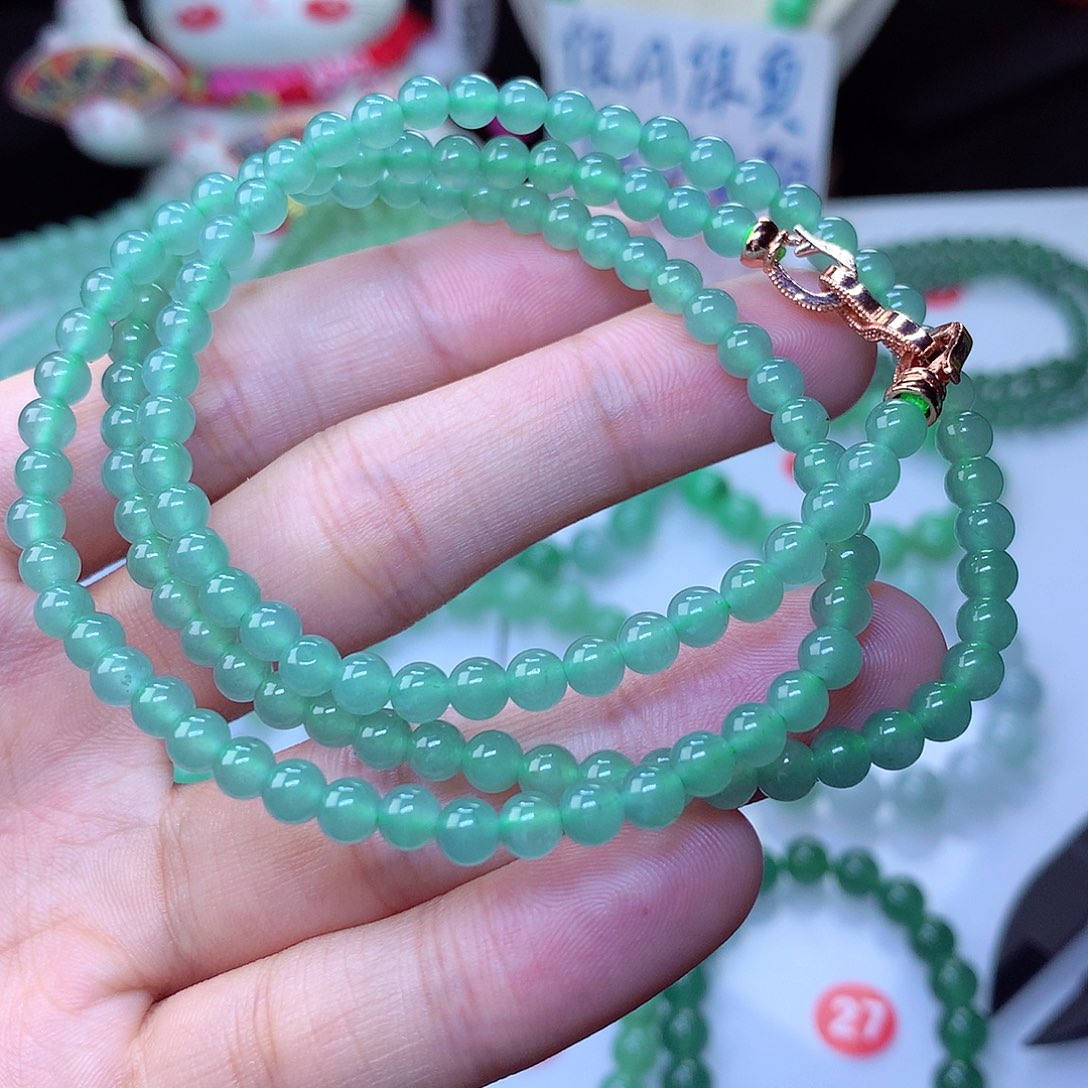 翡翠毛衣链未镶嵌