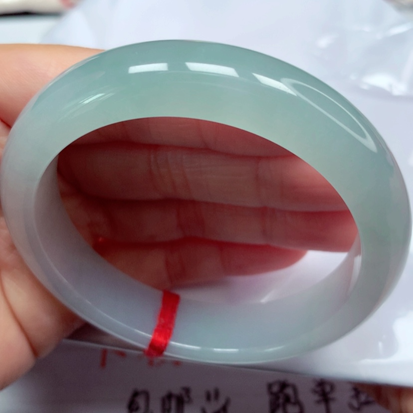 【闪购商品】翡翠手镯未镶嵌冰胶果冻晴手镯5657圈2号