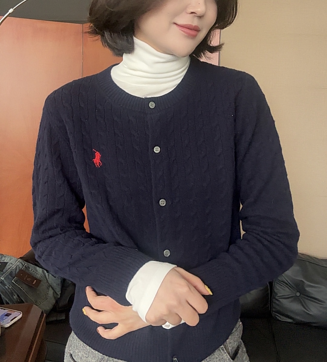 全羊毛缴花工艺 洋气小开衫 046