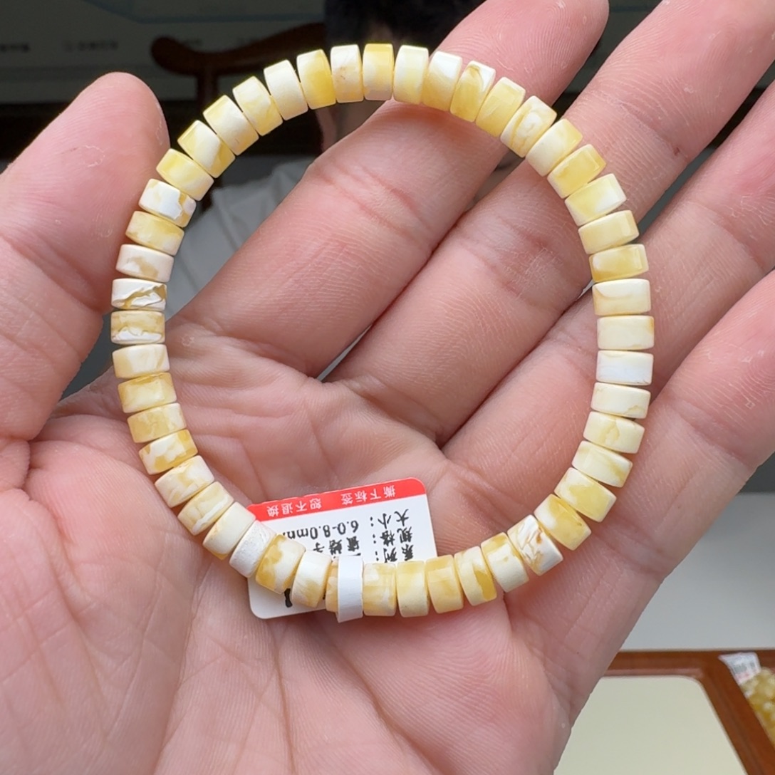 蜜蜡未镶嵌手链蜜蜡手串