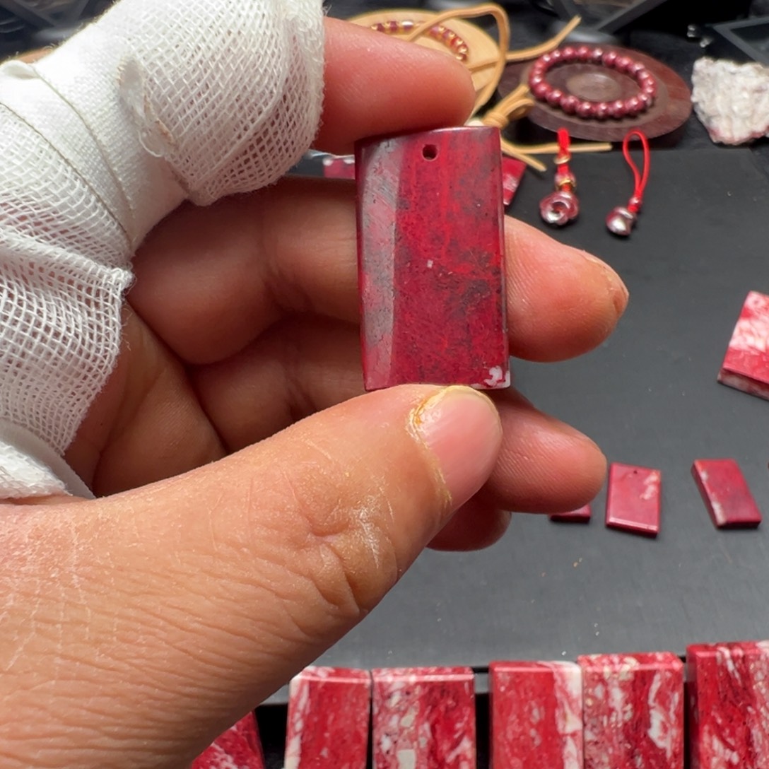 火***爰天然辰砂天然朱砂原矿无事牌