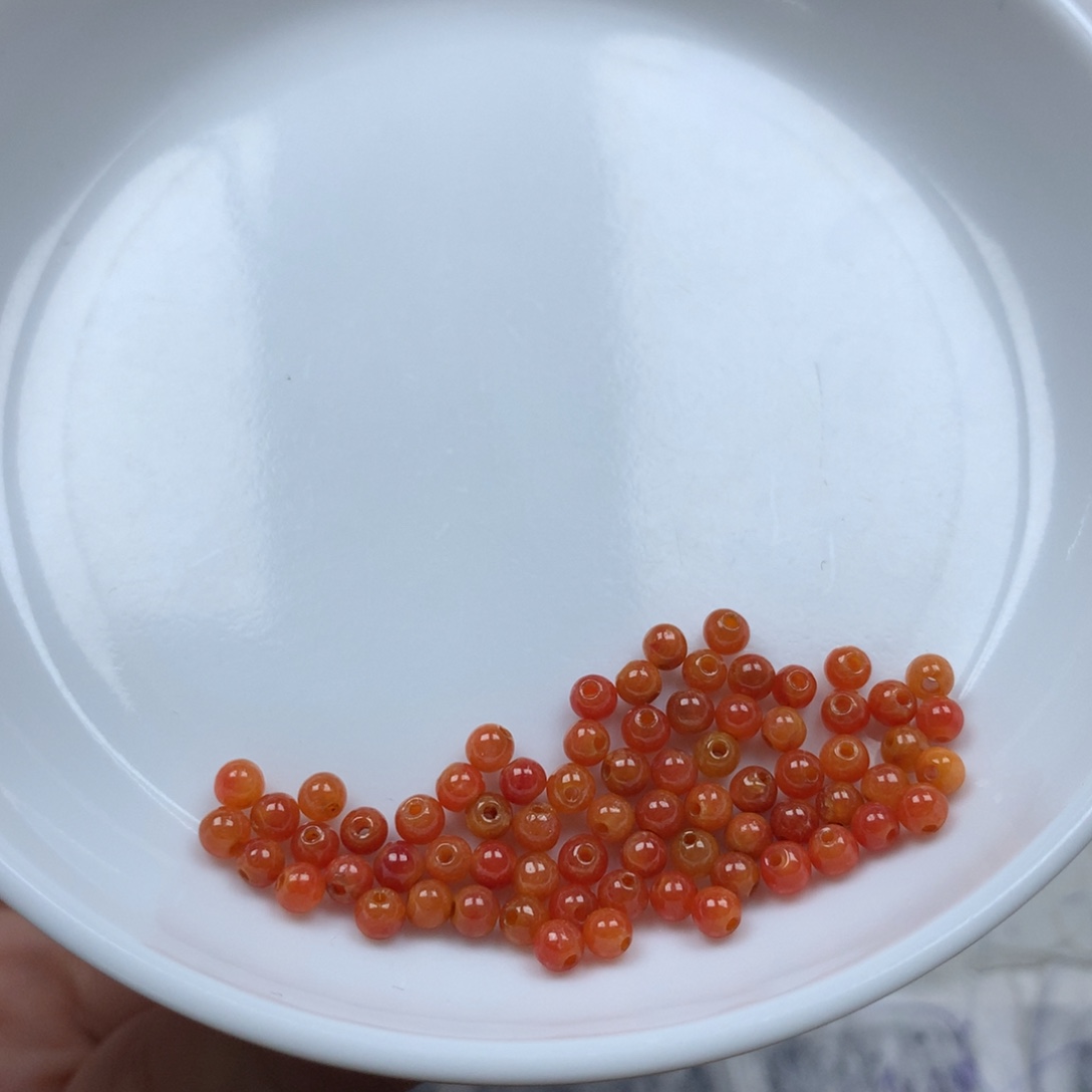 翡翠颈饰未镶嵌卡3➕。60颗。单圈。