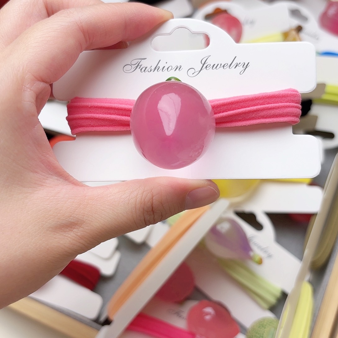 布艺铁合金夜光桃子发饰