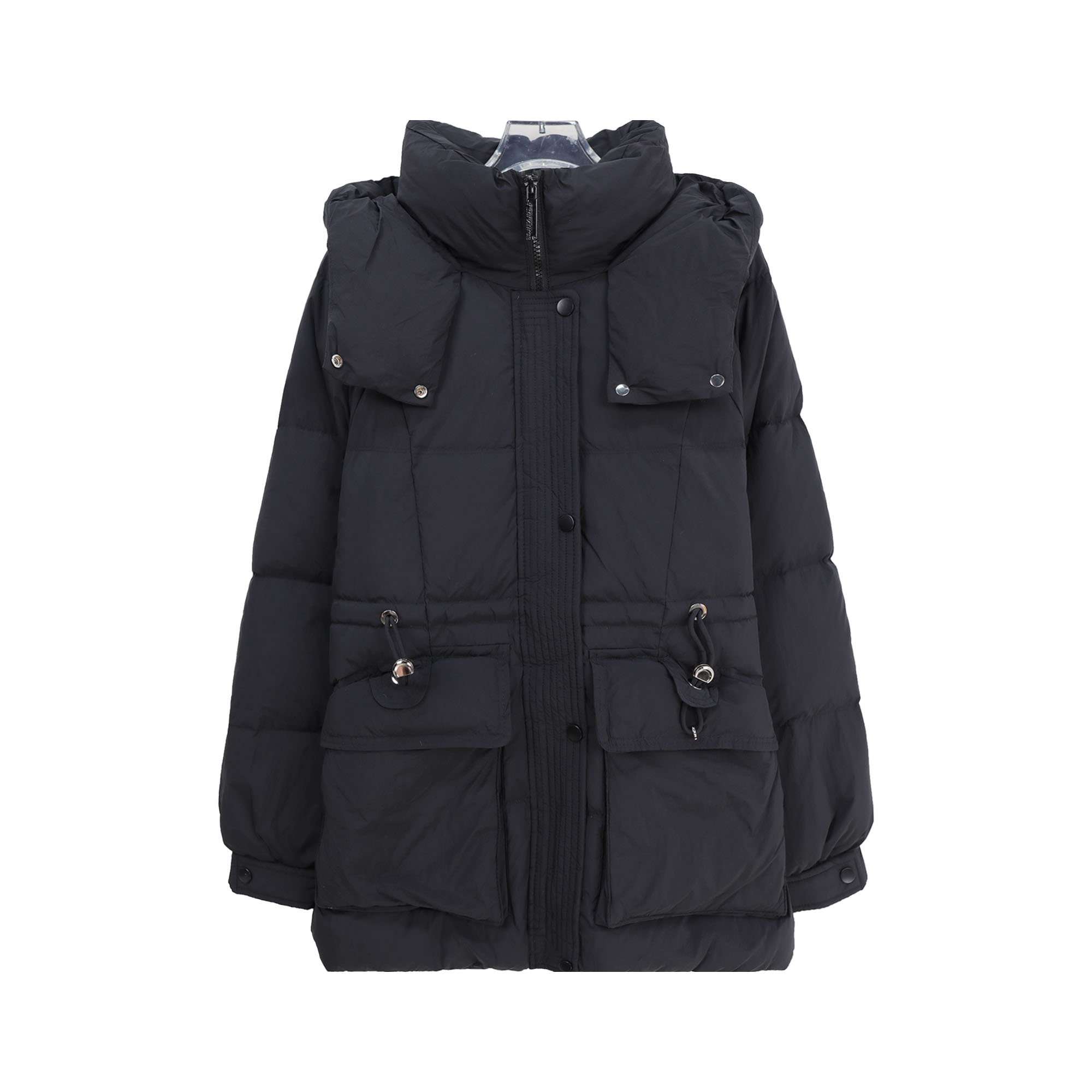 温柔气质宽松收腰百搭保暖中长款羽绒服U185