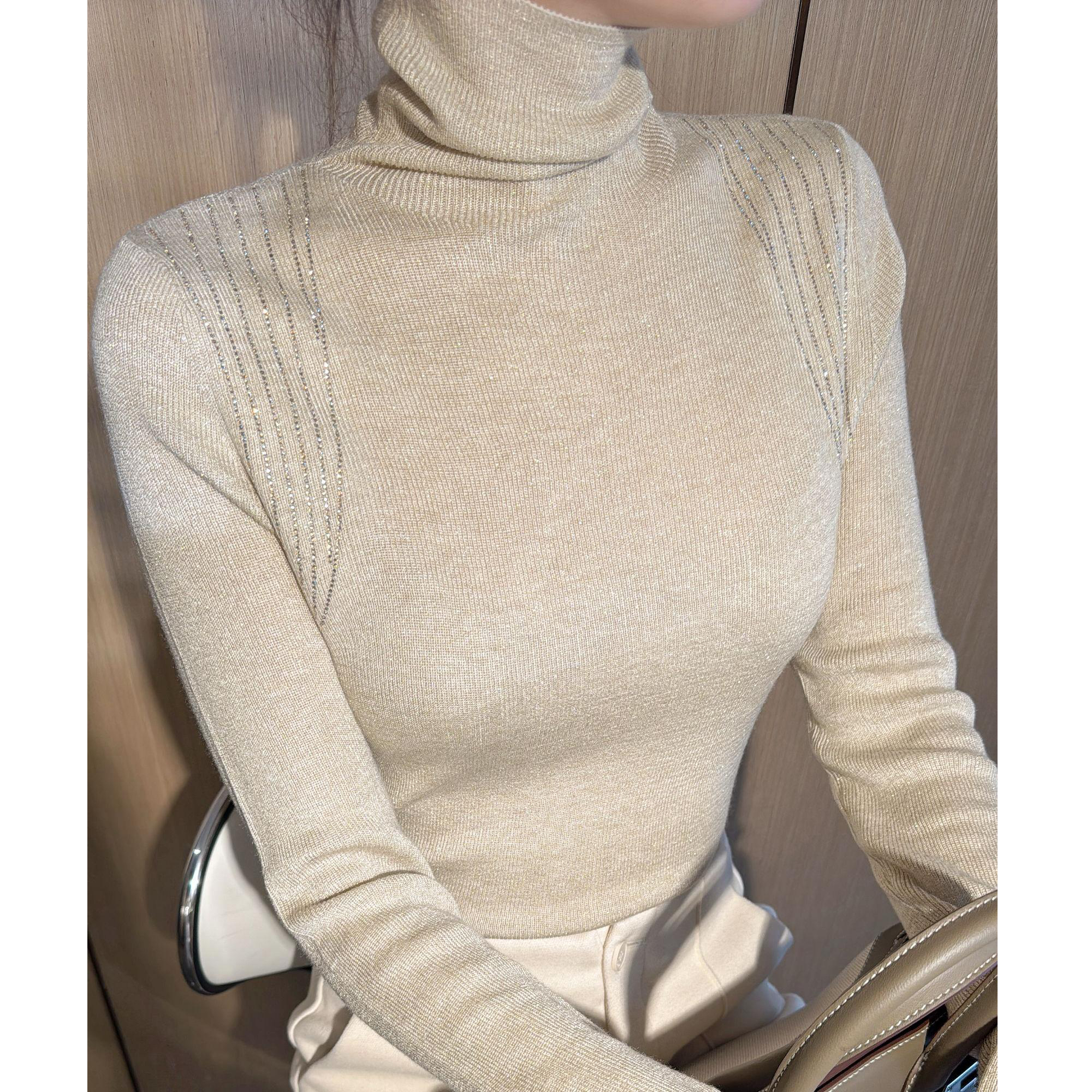 毛衣女秋冬新款高领针织衫高级感气质显瘦百搭打底衫网红上衣8895