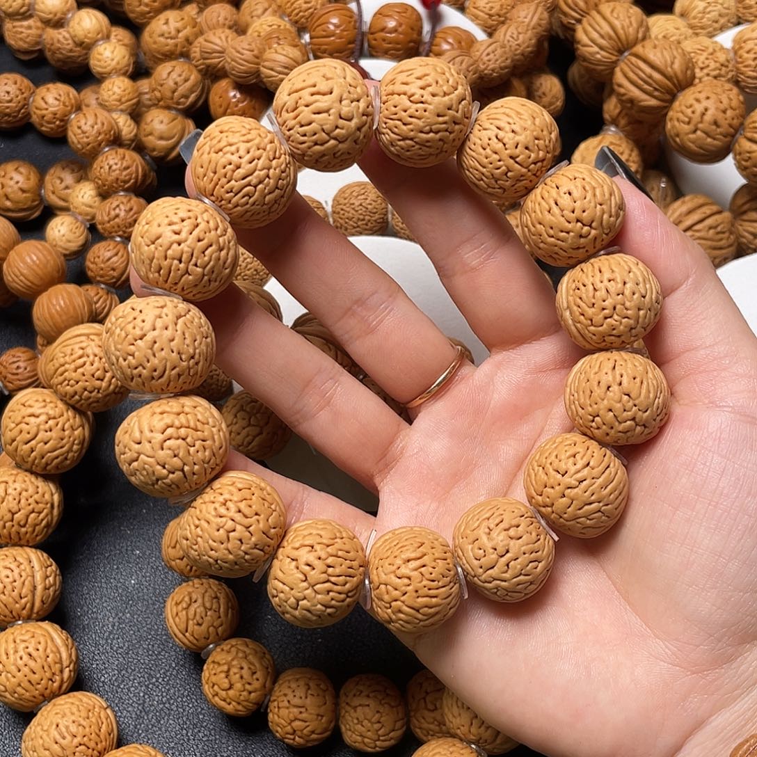 假***经桃核手串白月光手串