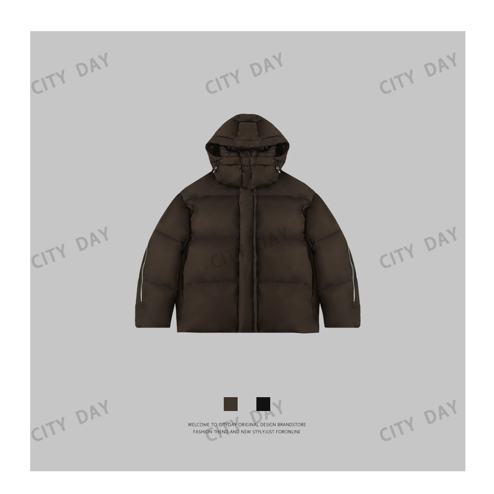 CityDay【潮灰私订】绗缝定制 云暖茧形蓬松感羽绒服 6233
