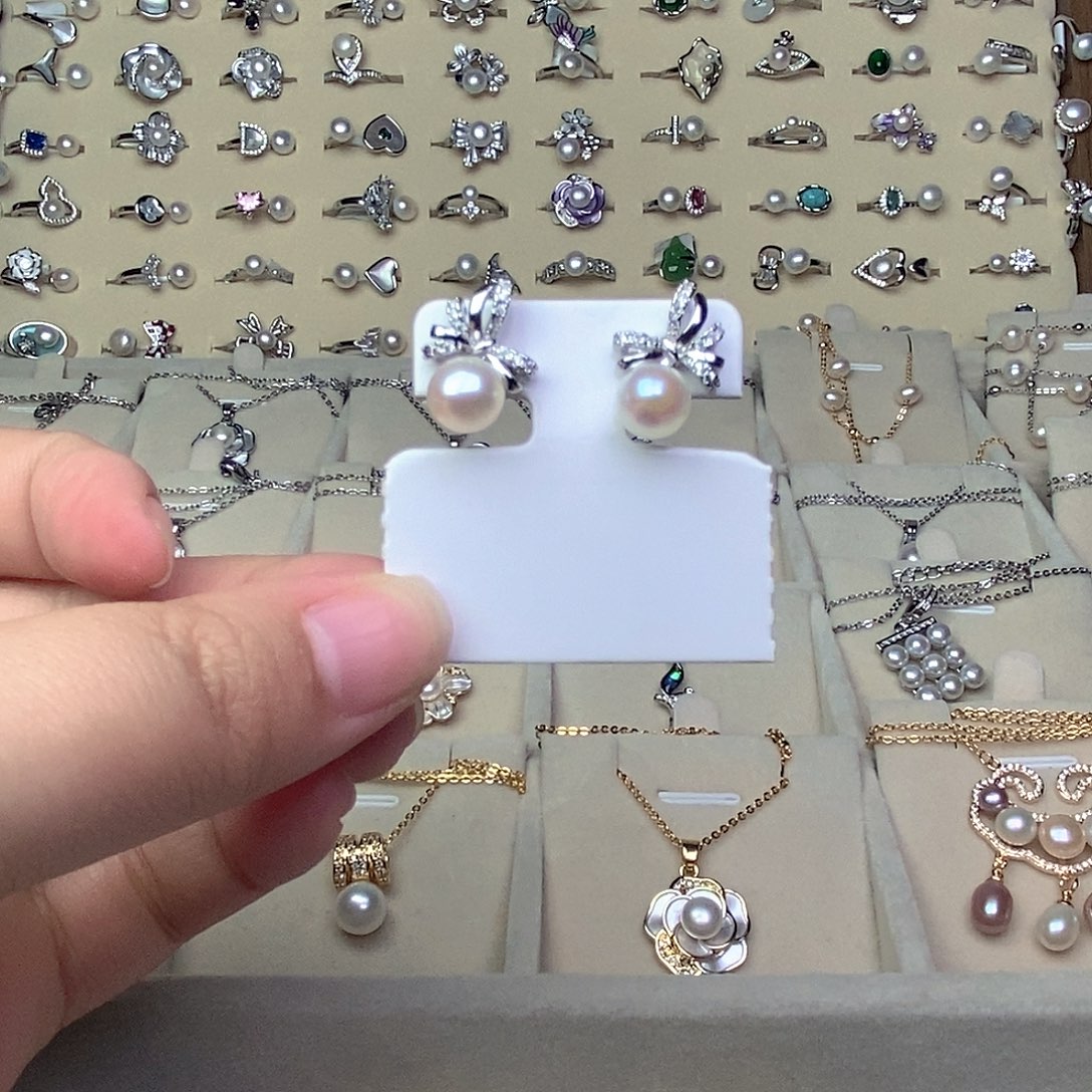 淡水珍珠银S925镶嵌耳饰