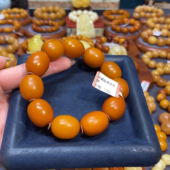 未镶嵌琥珀手链蜜蜡