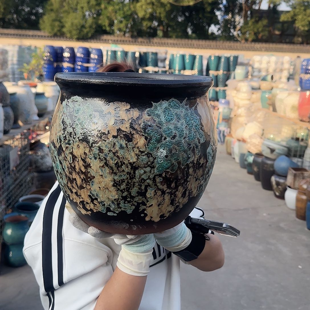 茶壶紫砂王嫂花盆1115-146高25口25