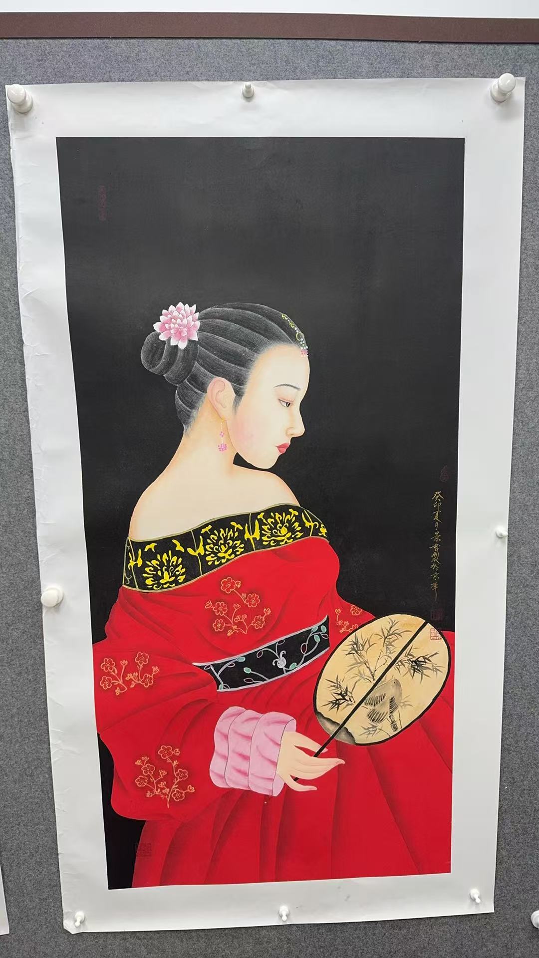大尺幅--中国红-皇冠新娘-聚福书画院-cjz