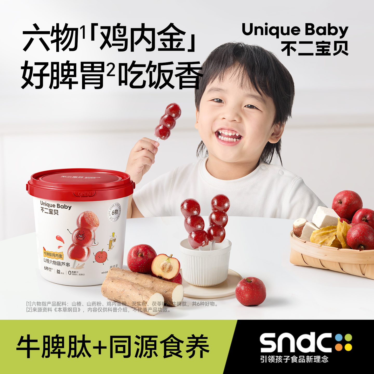 不二宝贝牛脾肽山楂六物棒棒糖葫芦串水果条搭婴幼儿童宝宝零食SW