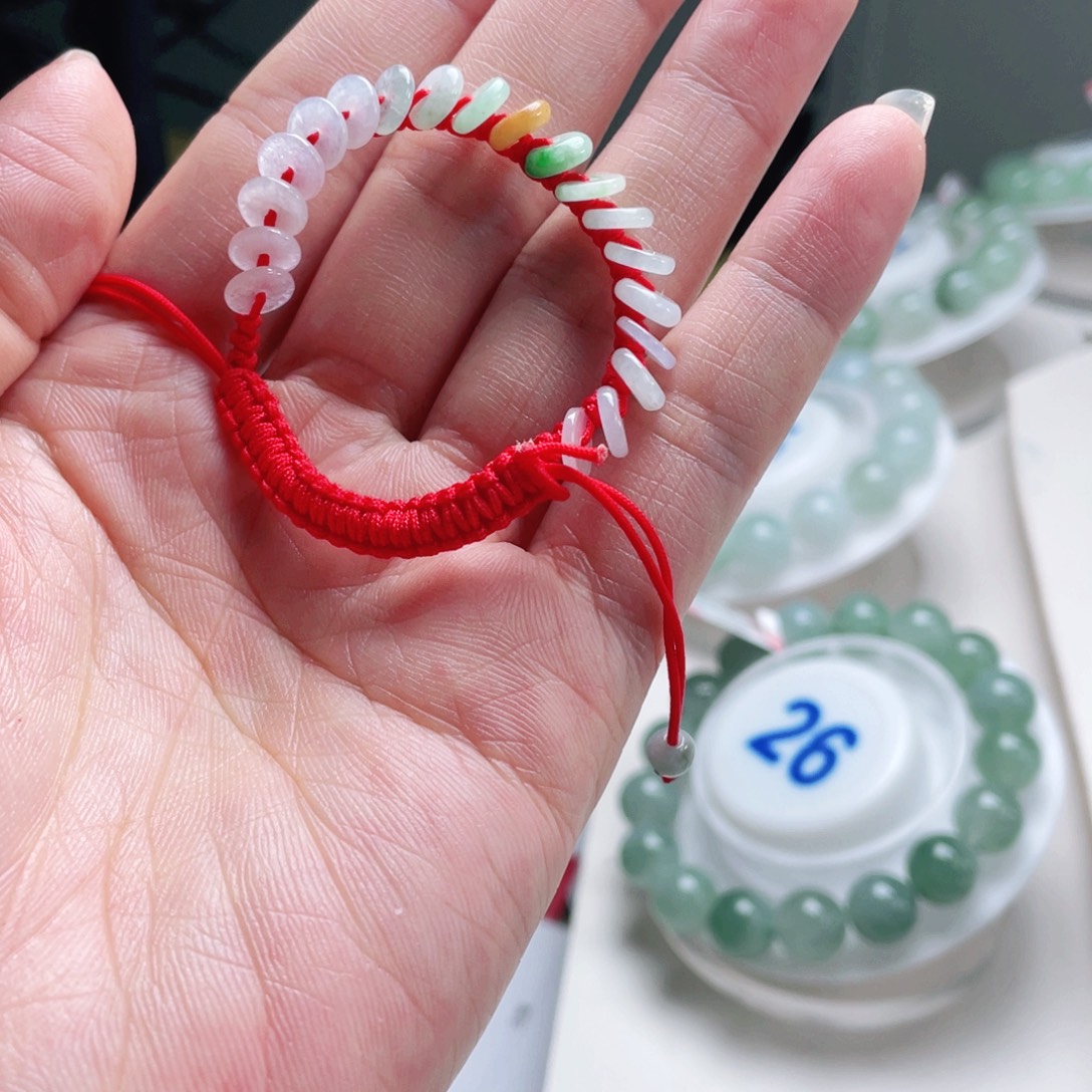 翡翠未镶嵌手链手串6.6
