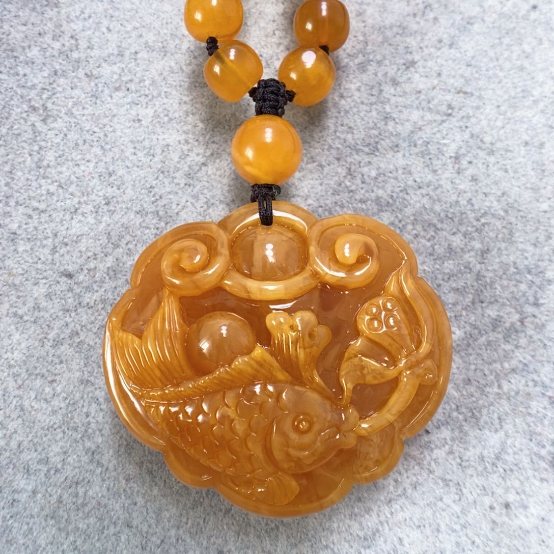 蜜蜡项链未镶嵌蜜蜡吊坠