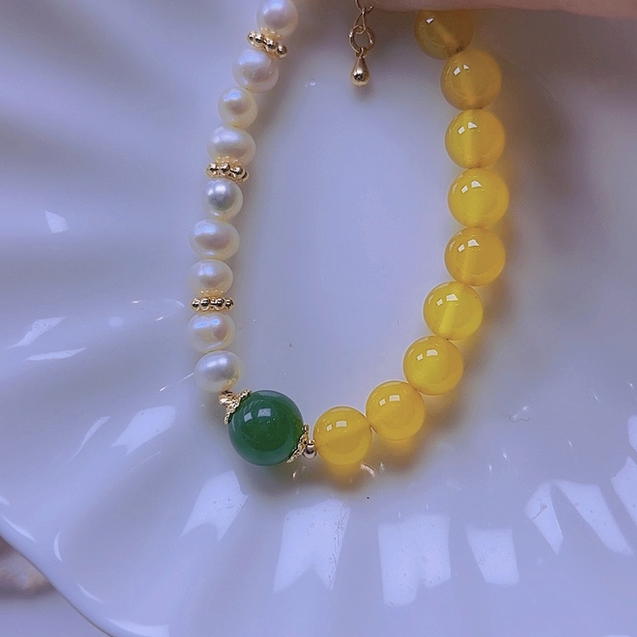 淡水珍珠手绳合金