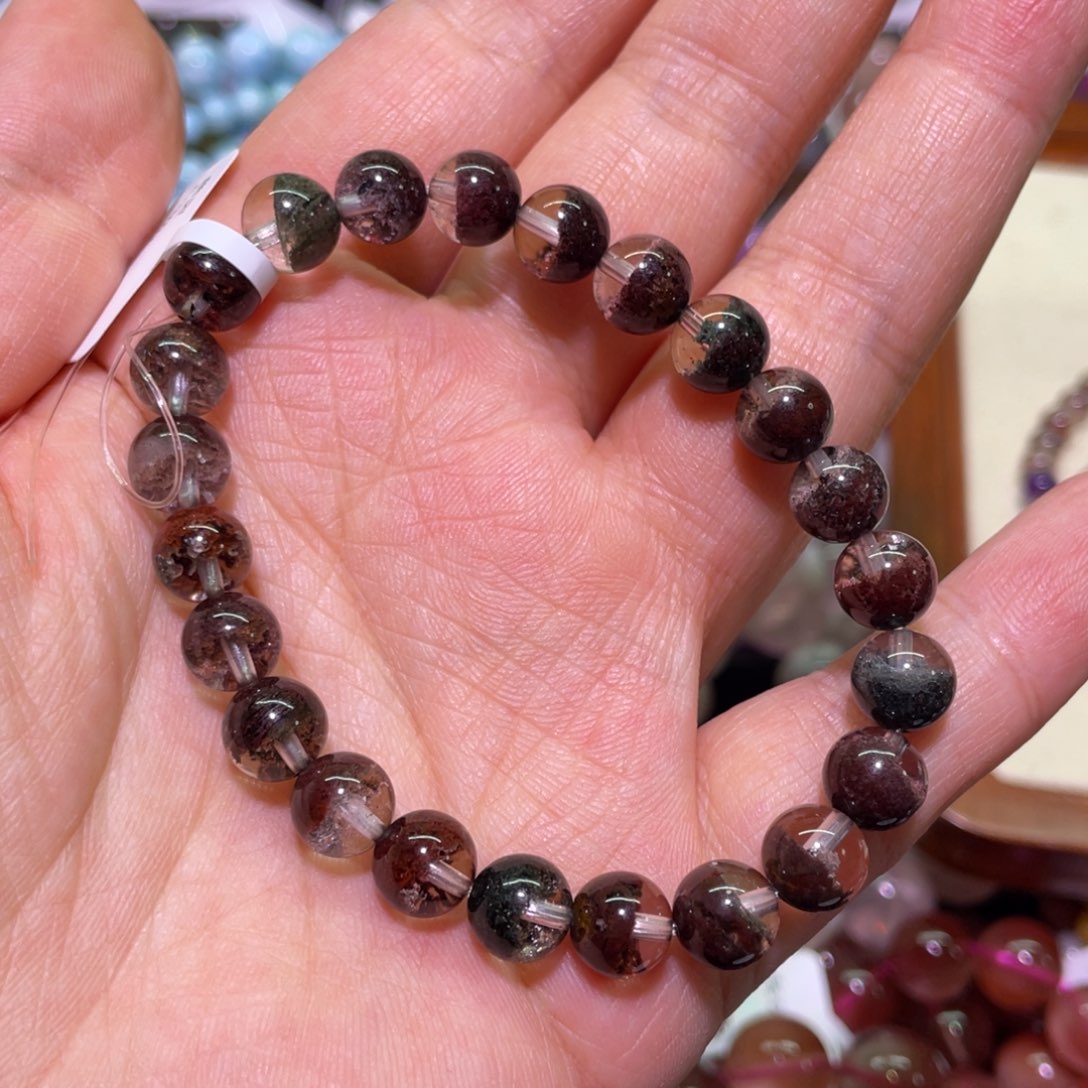 水晶手链未镶嵌8mm彩幽灵